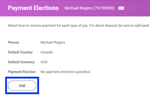 how to set direct deposit on workday
